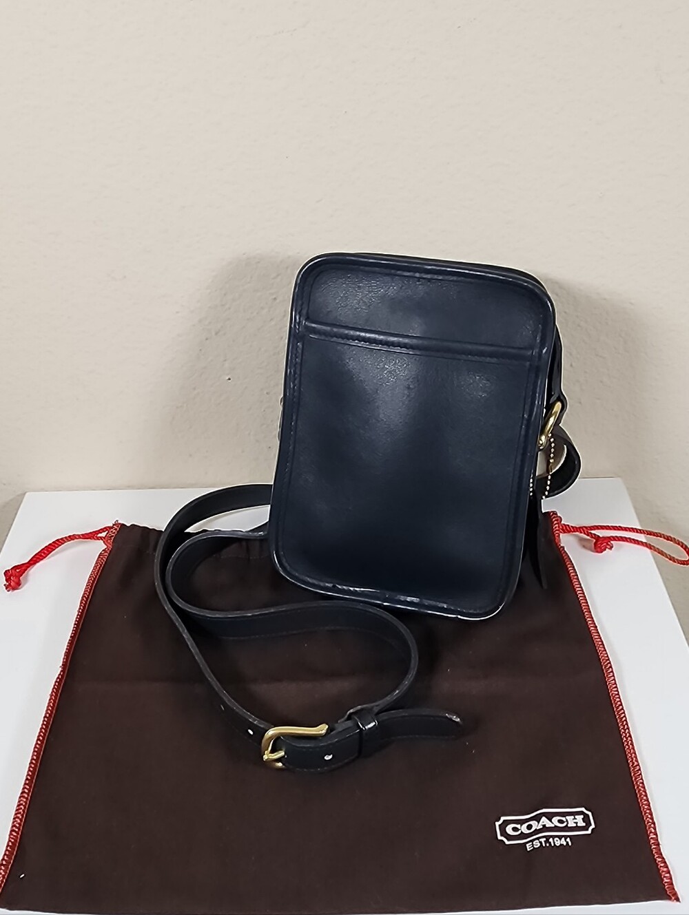 Vintage Coach Navy Kit Bag #9973